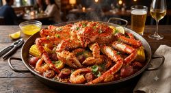 Cách làm món Cua King/ Vua/ Hoàng Đế/ Huỳnh Đế/ Alaska sốt cajun