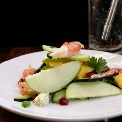 Cách làm món salad Cua King/ Vua/ Hoàng Đế/ Huỳnh Đế/ Alaska, táo và lựu